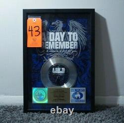 A Day To Remember Homesick RIAA Gold Award Victory Records RARE 1/1 Pop Punk