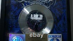 A Day To Remember Homesick RIAA Gold Award Victory Records RARE 1/1 Pop Punk