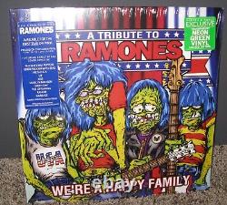 A Tribute To Ramones WE'RE A HAPPY FAMILY 2x VINYL LP NEON GREEN Barnes Noble