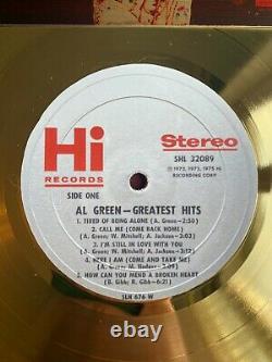 Al Green Greatest Hits 1975 Vinyl Gold Metallized Record In Frame