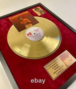 Al Green Greatest Hits Gold Vinyl Record In Frame On Red Velvet Background
