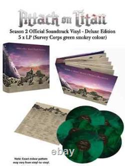 Attack on Titan Season 2 Soundtrack Deluxe Edition Vinyl Record Green Smokey
