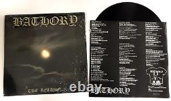 BATHORY The Return. Original 1985 LP GREEN Label COMBAT in SHRINK +Inner VG++