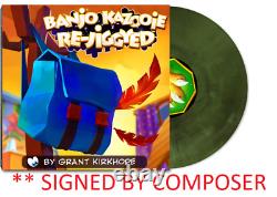 Banjo Kazooie Re-Jiggyed Vinyl Record Soundtrack LP Green SIGNED Grant Kirkhope