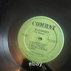 Bathory The Return. LP Combat 1985 Green Label Death Black Original Metal Vinyl