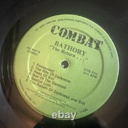 Bathory The Return. LP Combat 1985 Green Label Death Black Original Metal Vinyl