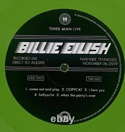 Billie Eilish Live Third Man Records 12 LP Green Vinyl Record 2019 Limited Mint