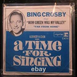 Bing Crosby Far From Home / How Green Was My Valley 7 VG+ Vinyl 45 Reprise