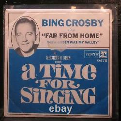 Bing Crosby Far From Home / How Green Was My Valley 7 VG+ Vinyl 45 Reprise