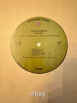 Black Sabbath Paranoid 1970 US 1st Press Green Vinyl WB