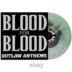 Blood For Blood Outlaw Anthems LP Black White & Green Starburst Vinyl /150