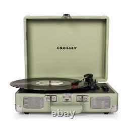 Crosley Cruiser Deluxe Vinyl Record Player Stereo Turntable Green