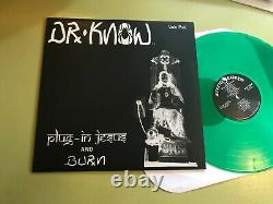 DR. KNOW PLUG IN JESUS and Burn 1984'08 green LP vinyl re PUNK mvp33006 NM rare