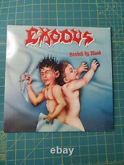 EXODUS Bonded By Blood LP vinyl Combat Records MX 8019 green labels Torrid