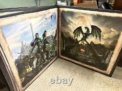 Elder Scrolls Online Vinyl Record Soundtrack 4 LP Box Set Green Bethesda USED