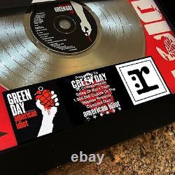 GREEN DAY (AMERICAN IDIOT) Platinum Music Award Vinyl Lp Cd Record Album