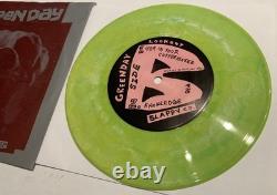 GREEN DAY Slappy E. P. 7 Lime Green Yellow White Marble Vinyl 1st Press-The Boo