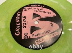 GREEN DAY Slappy E. P. 7 Lime Green Yellow White Marble Vinyl 1st Press-The Boo