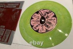 GREEN DAY Slappy E. P. 7 Lime Green Yellow White Marble Vinyl 1st Press-The Boo