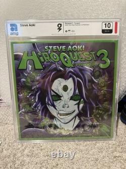 Green AMG 10 Piggybanx x Steve Aoki Hiroquest 3 Graded Vinyl Record #16/50