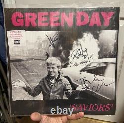Green Day Band Signed Saviors Vinyl LP Rare New Billie Joe Armstrong Autograph