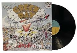 Green Day Billie Joe Tre Signed Dookie Album Vinyl Record Beckett BAS COA