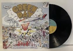 Green Day Billie Joe Tre Signed Dookie Album Vinyl Record Beckett BAS COA