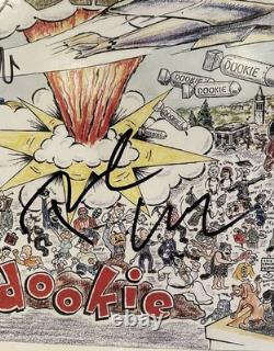 Green Day Billie Joe Tre Signed Dookie Album Vinyl Record Beckett BAS COA