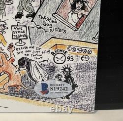 Green Day Billie Joe Tre Signed Dookie Album Vinyl Record Beckett BAS COA
