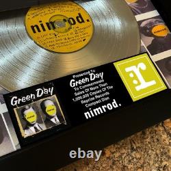 Green Day (Nimrod) Platinum Music Award Vinyl LP Record CD