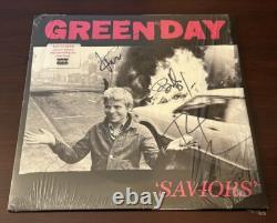 Green Day Signed Saviors Vinyl Record Auto Coa Dirnt Cool Armstrong Beckett Loa