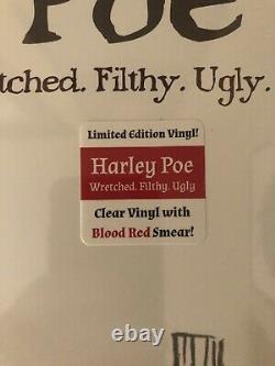 HARLEY POE WRETCHED FILTHY Clear + Blood Smear Vinyl Record Limited Edit