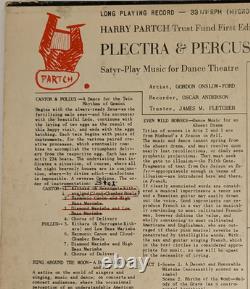 Harry Partch Plectra & Percussion Dances 1953 Subscriber Ed (17/500) Signed