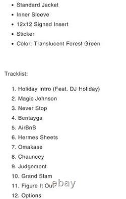 Ian Valedictorian-Limited Edition Signed VinylP (Green) IN HAND SHIPS NOW