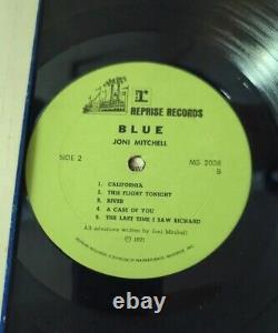 JONI MITCHELL BLUE Vinyl Record LP 1971 REPRISE MS-2038 Green Label Import GD