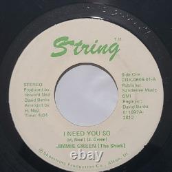 Jimmie Green The Shiek Let Yourself Go/ I Need You So Shoestring 45 Record