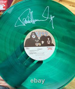 Kiss signed Dynasty autograph Paul Stanley green vinyl white Paint Pen Album