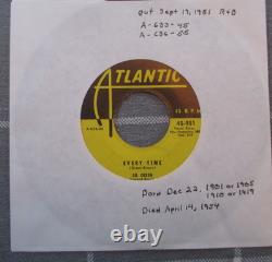 LIL GREEN Every Time /I've Got That Feeling ATLANTIC 7 Single 45 RPM 1952 G++