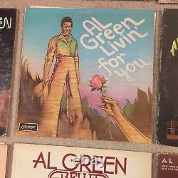 Lot Of 13 Al Green Vinyl Records. Promo, France, And Colored Vinyl Releases
