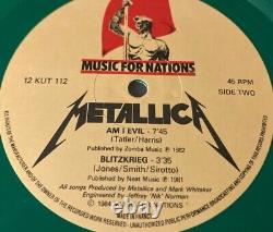 METALLICA CREEPING DEATH GREEN VINYL 12 MAXI-SINGLE music for nations ep VG