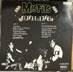 MISFITS EVILIVE ORIGINAL 1987 PLAN 9 GREEN TRANSLUCENT LP vinyl the live VG+