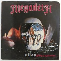 Megadeth Killing Is My Business Vinyl Used 1985 Green Labels Inner Sleeve Letter