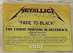Metallica Fade to Black Promo 1985 Green Vinyl