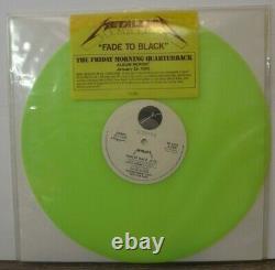 Metallica Fade to Black Promo 1985 Green Vinyl Glow in Dark White Label