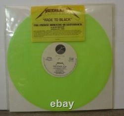 Metallica Fade to Black Promo 1985 Green Vinyl Glow in Dark White Label