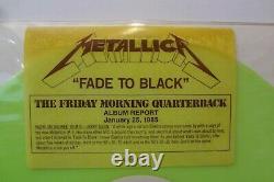 Metallica Fade to Black Promo 1985 Green Vinyl Glow in Dark White Label