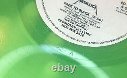 Metallica Fade to Black Promo 1985 Green Vinyl Glow in Dark White Label