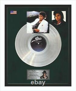 Michael Jackson Thriller Platinum Vinyl Record In Frame Perfect Gift Idea