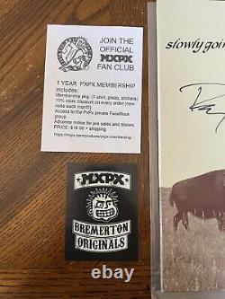 MxPx Slowly Going The Way Of The Buffalo Signed LP Olive Colored Vinyl nofx punk