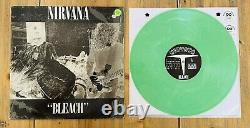NIRVANA Bleach GREEN MARBLE Colored Vinyl 1992 Original LP